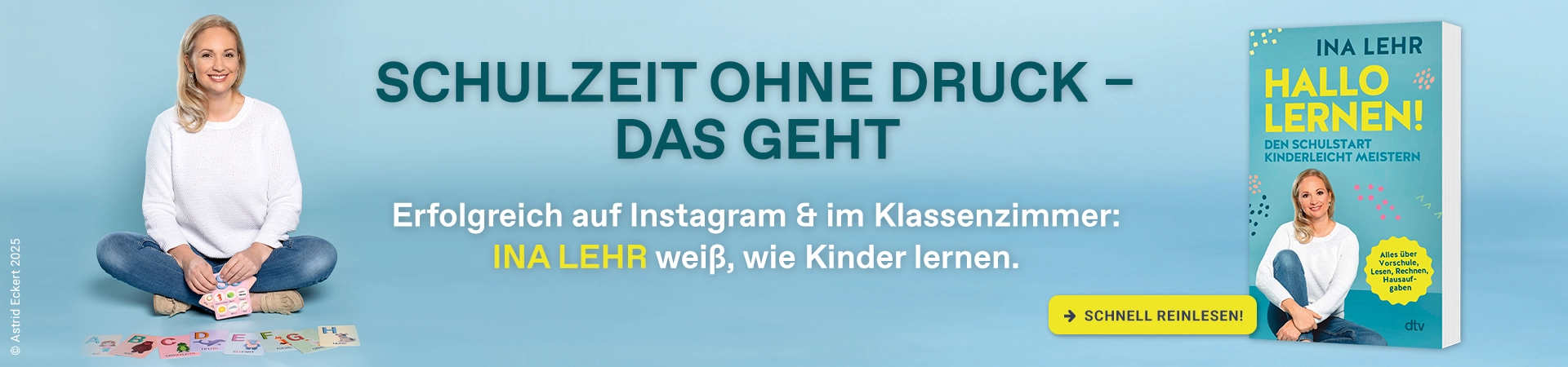 Sachbuch Hallo Lernen! von Ina Lehr mit dem Text: Schulzeit ohne Druck – das geht