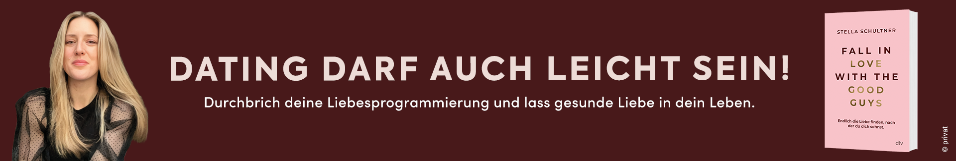 Banner zum Buch "Fall in Love with the Good Guys" von Stella Schultner