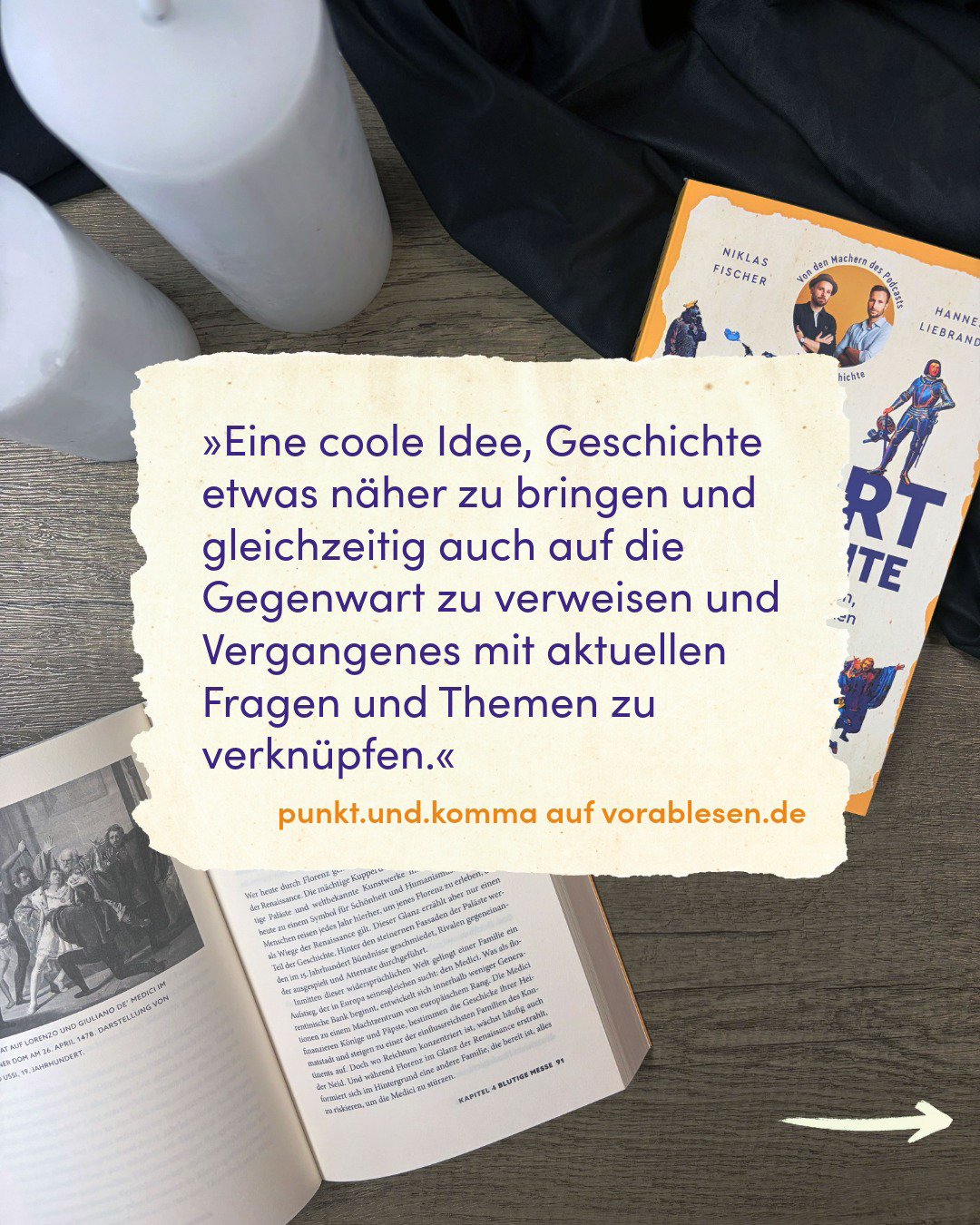 Leserstimme zum Buch "Tatort Geschichte" von Niklas Fischer und Hannes Liebrandt
