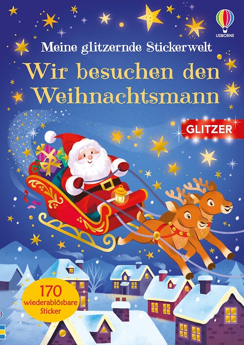 Cover des Buches Meine glitzernde Stickerwelt: Wir besuchen den Weihnachtsmann von 