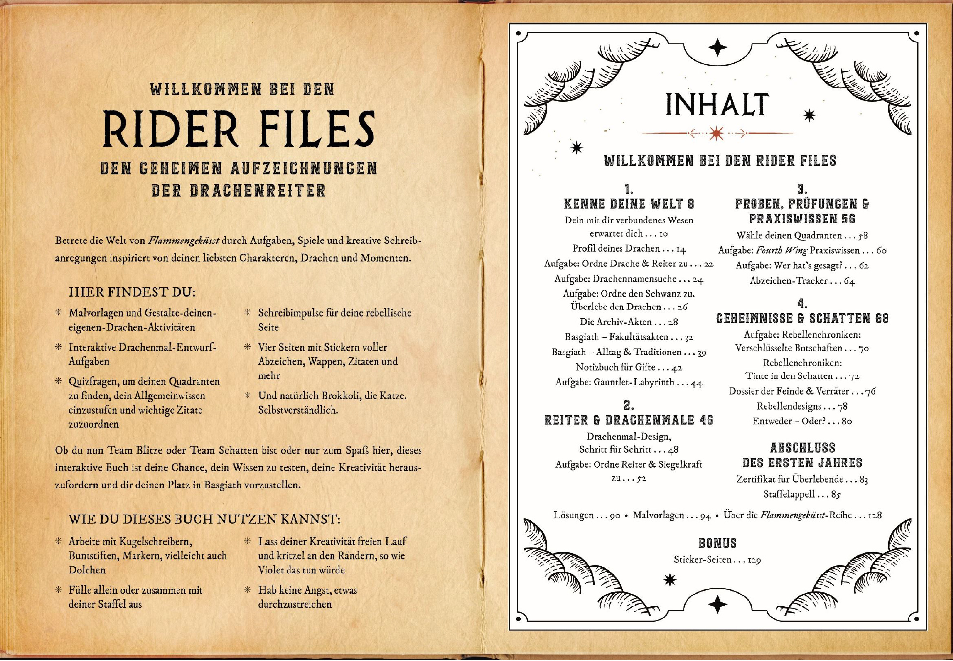 Fourth Wing: The Rider Files – Das offizielle Activity- und Stickerbuch
