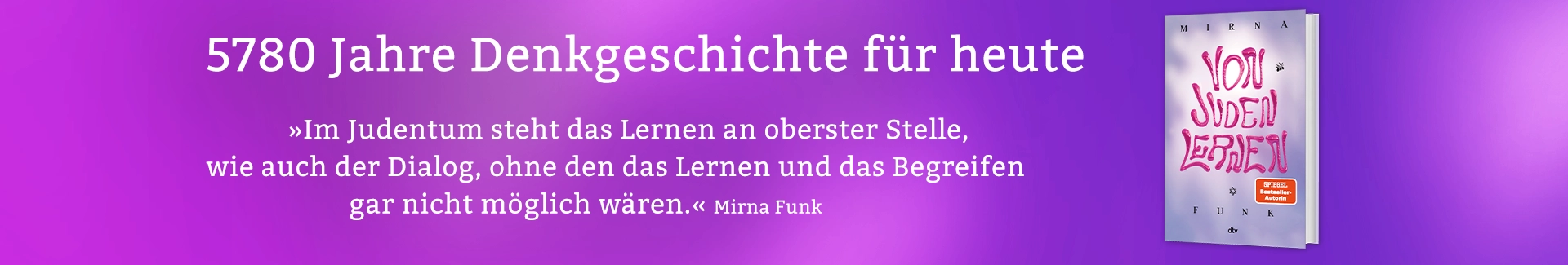 Buch Von Juden lernen der Autorin Mirna Funk und Text 5780 Jahre Denkgeschichte für heute.