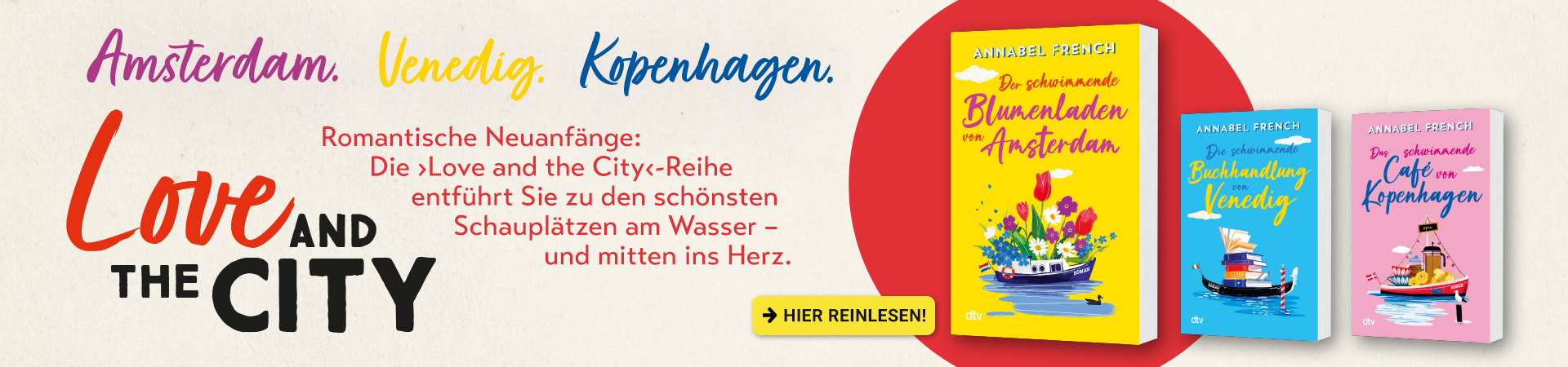 Grafik zu der schwimmende Buchladen von Amsterdam von Annabel French