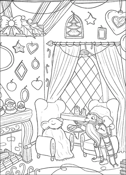 Ausmalbild aus dem Buch Kalle Keks und Krümel