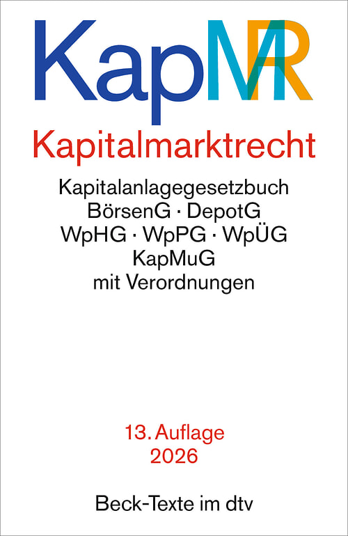 Cover des Buches Kapitalmarktrecht von