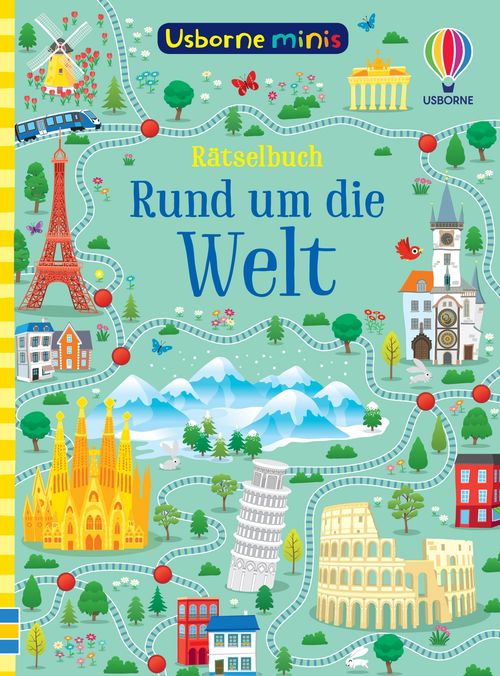 Cover des Buches Usborne Minis: Rätselbuch - Rund um die Welt von  Cover des Buches Usborne Minis: Rätselbuch - Rund um die Welt von