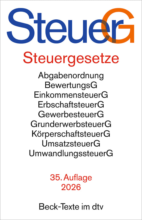 Cover des Buches Steuergesetze von 