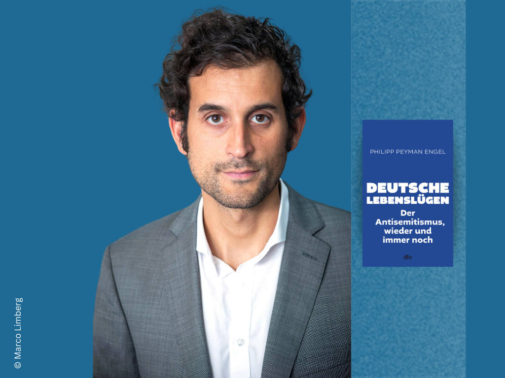 Foto des Autors Philipp Peyman Engel und Buch Deutsche Lebenslügen.