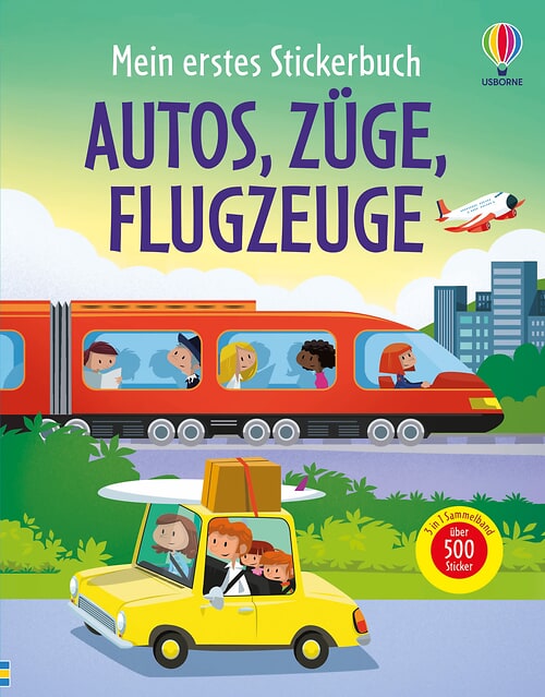 Cover des Buches Mein erstes Stickerbuch: Autos, Züge, Flugzeuge von 
