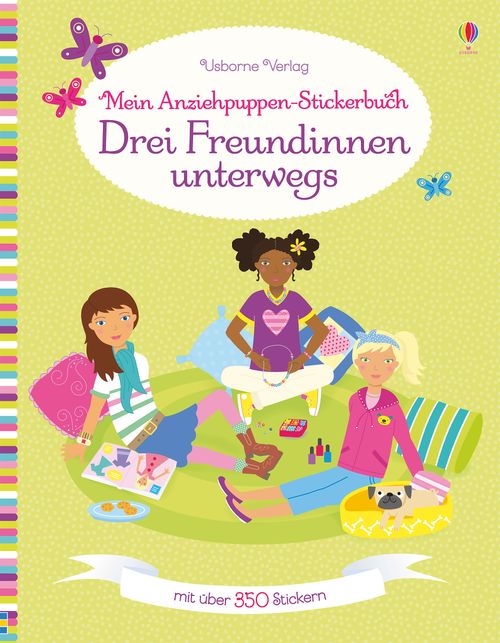 Cover des Buches Mein Anziehpuppen-Stickerbuch: Drei Freundinnen unterwegs von 