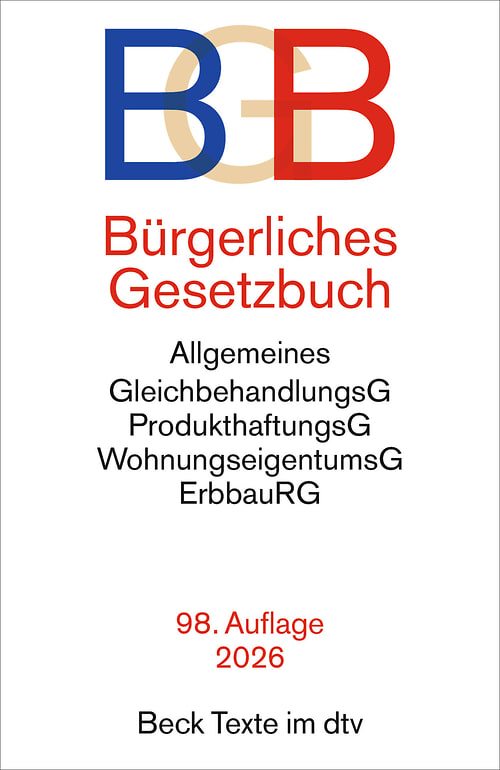 Cover des Buches Bürgerliches Gesetzbuch von