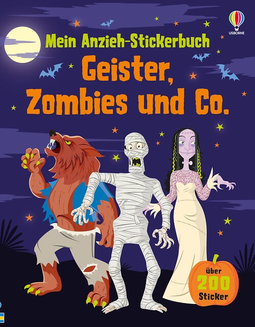 Cover des Buches Mein Anzieh-Stickerbuch: Geister, Zombies und Co. von Louie Stowell