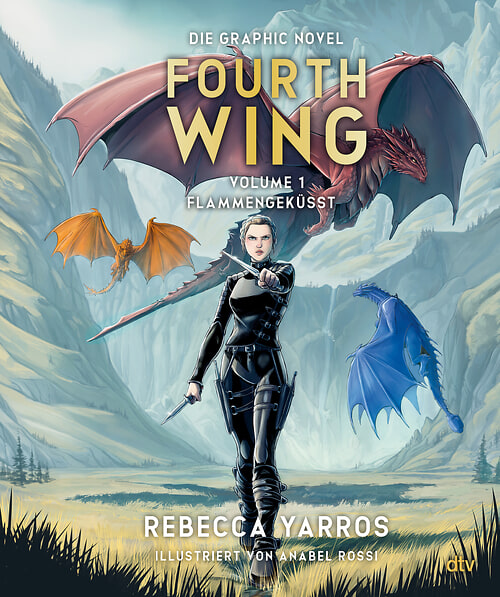 Cover des Buches Fourth Wing – Flammengeküsst: Die Graphic Novel, Volume 1 von