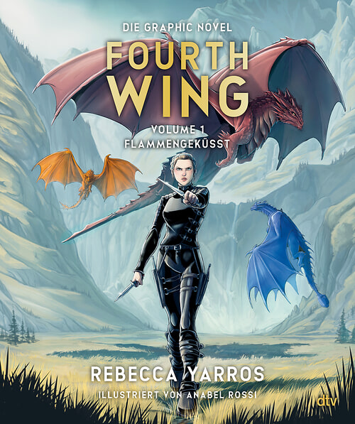 Cover des Buches Fourth Wing – Flammengeküsst: Die Graphic Novel, Volume 1 von
