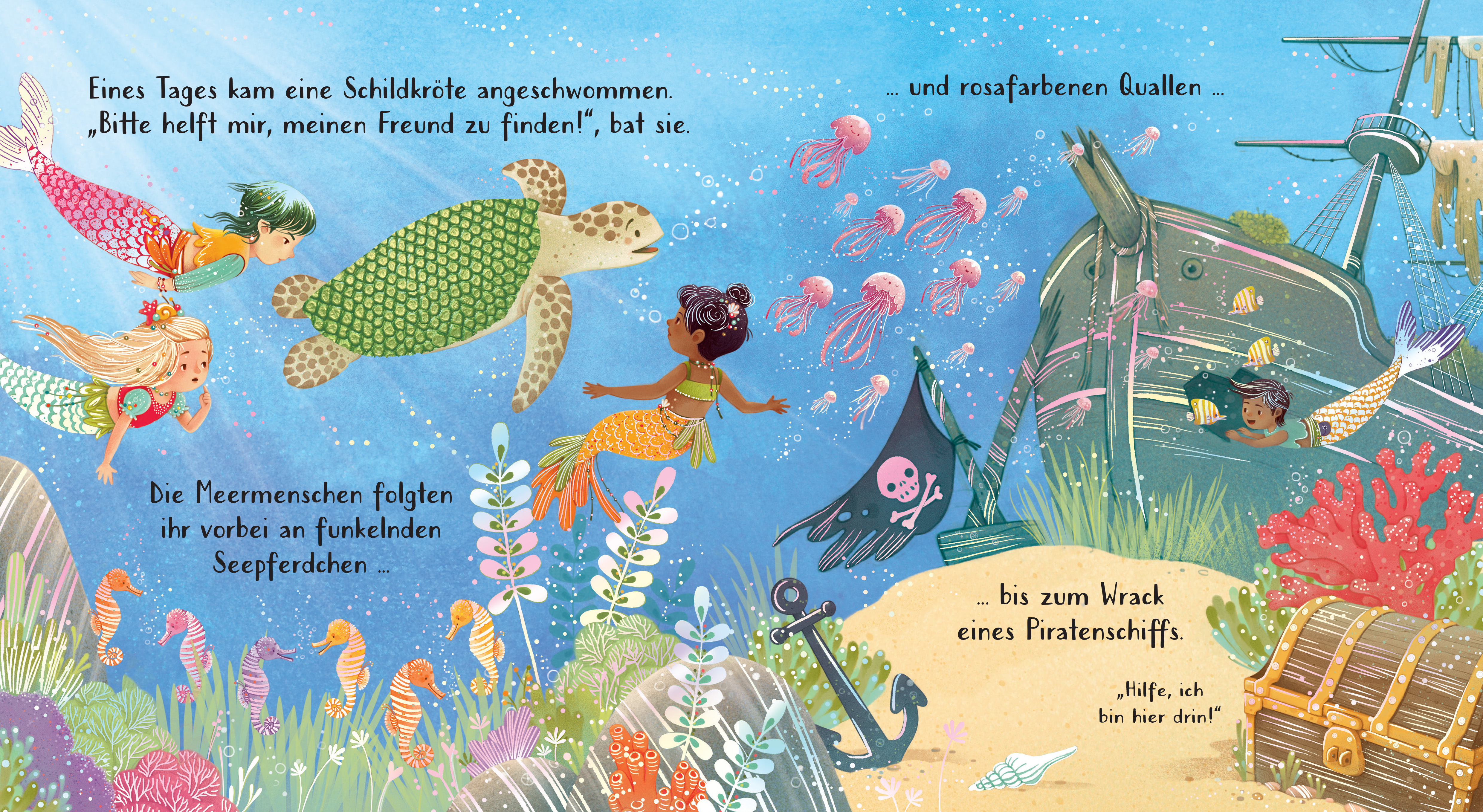 Mein glitzerndes Fühlbuch: Bei den Meerjungfrauen