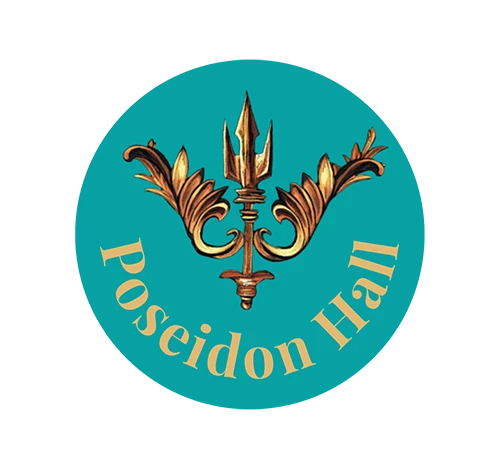 Wappen des Poseidon-Hauses mit Dreizack-Symbol aus dem Buch Aftermyth von Tracy Wolff