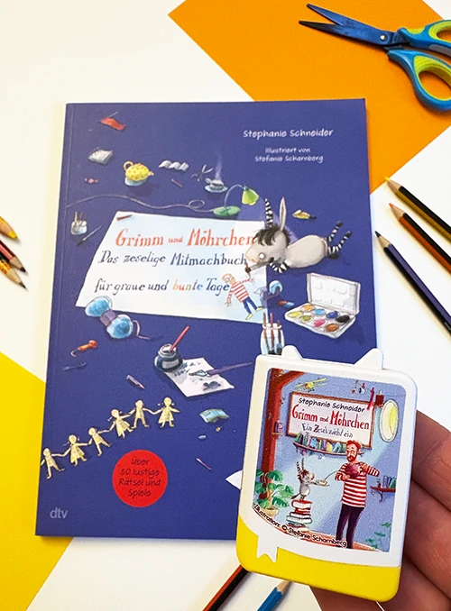 Gewinnspiel: Mitmachbuch und Book Tonie von Grimm und Möhrchen