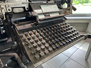Recherchefoto Linotype Satzmaschine