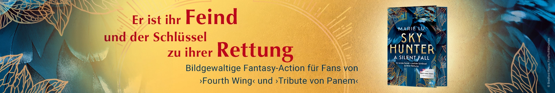 Grafik zum Buch Sky Hunter von Marie Lu mit dem Text Er ist ihr Feind und der Schlüssel zu ihrer Rettung