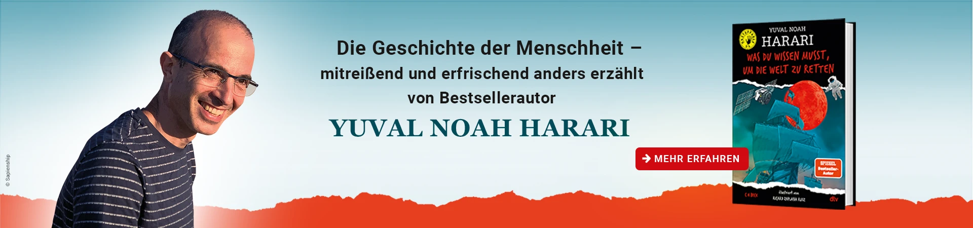 Grafik zu dem Buch ›Was du wissen musst, um die Welt zu retten‹ von Harari