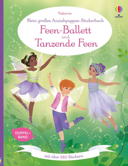 Cover des Buches Mein großes Anziehpuppen-Stickerbuch: Feen-Ballett und Tanzende Feen von 