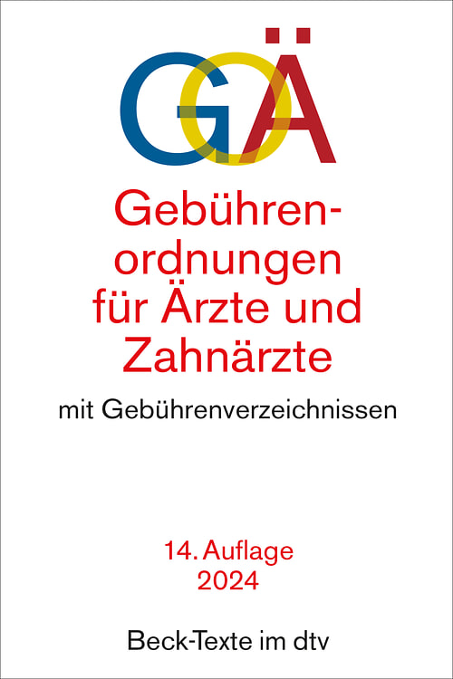 Cover des Buches Gebührenordnungen für Ärzte und Zahnärzte von