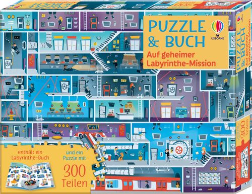 Cover des Buches Puzzle & Buch: Auf geheimer Labyrinthe-Mission von 
