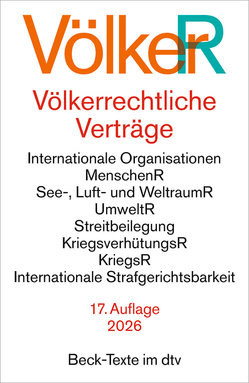 Cover des Buches Völkerrechtliche Verträge von Prof. Dr. Oliver Dörr