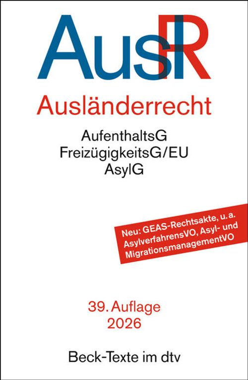 Cover des Buches Ausländerrecht von 