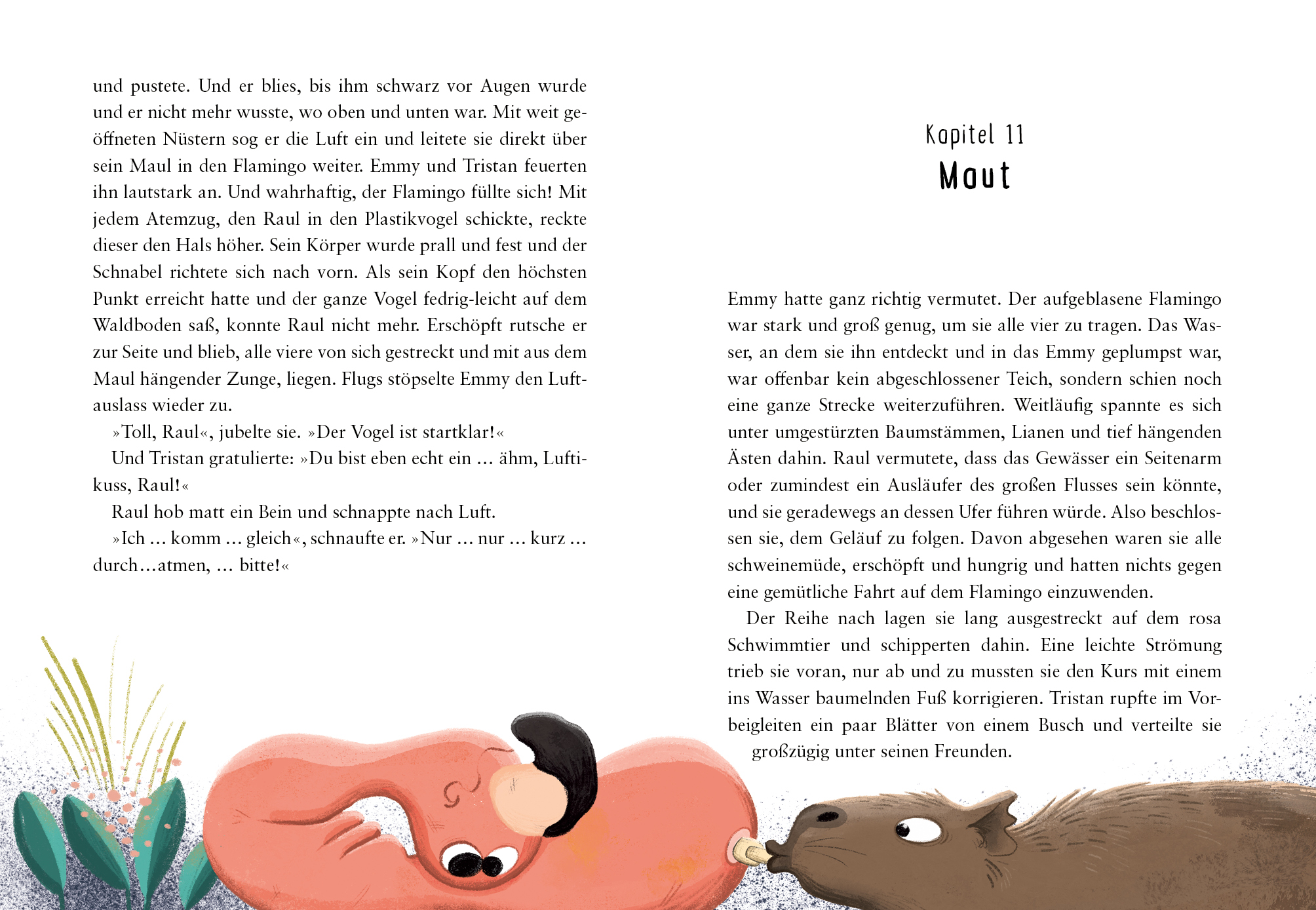 Drei Wasserschweine tauchen ab