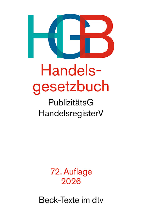 Cover des Buches Handelsgesetzbuch von