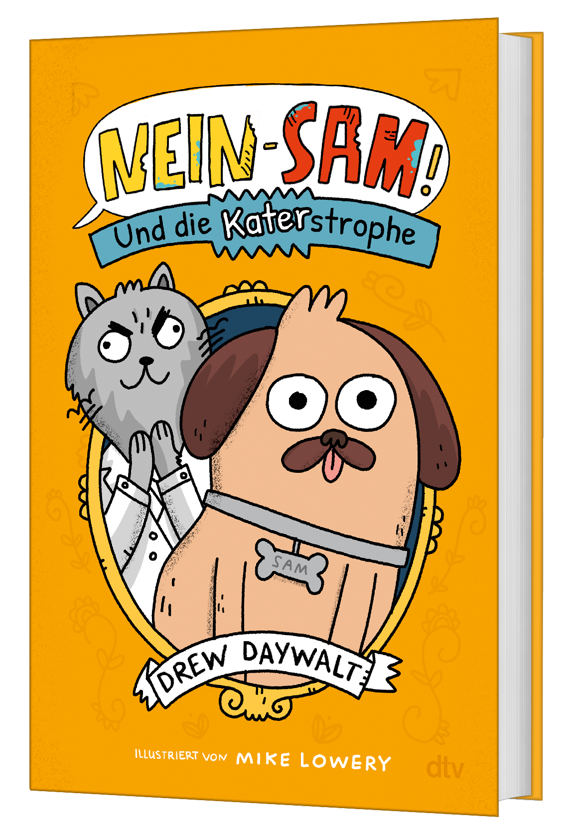 3D-Cover des Buches Nein-Sam und die Katerstrophe von Drew Daywalt