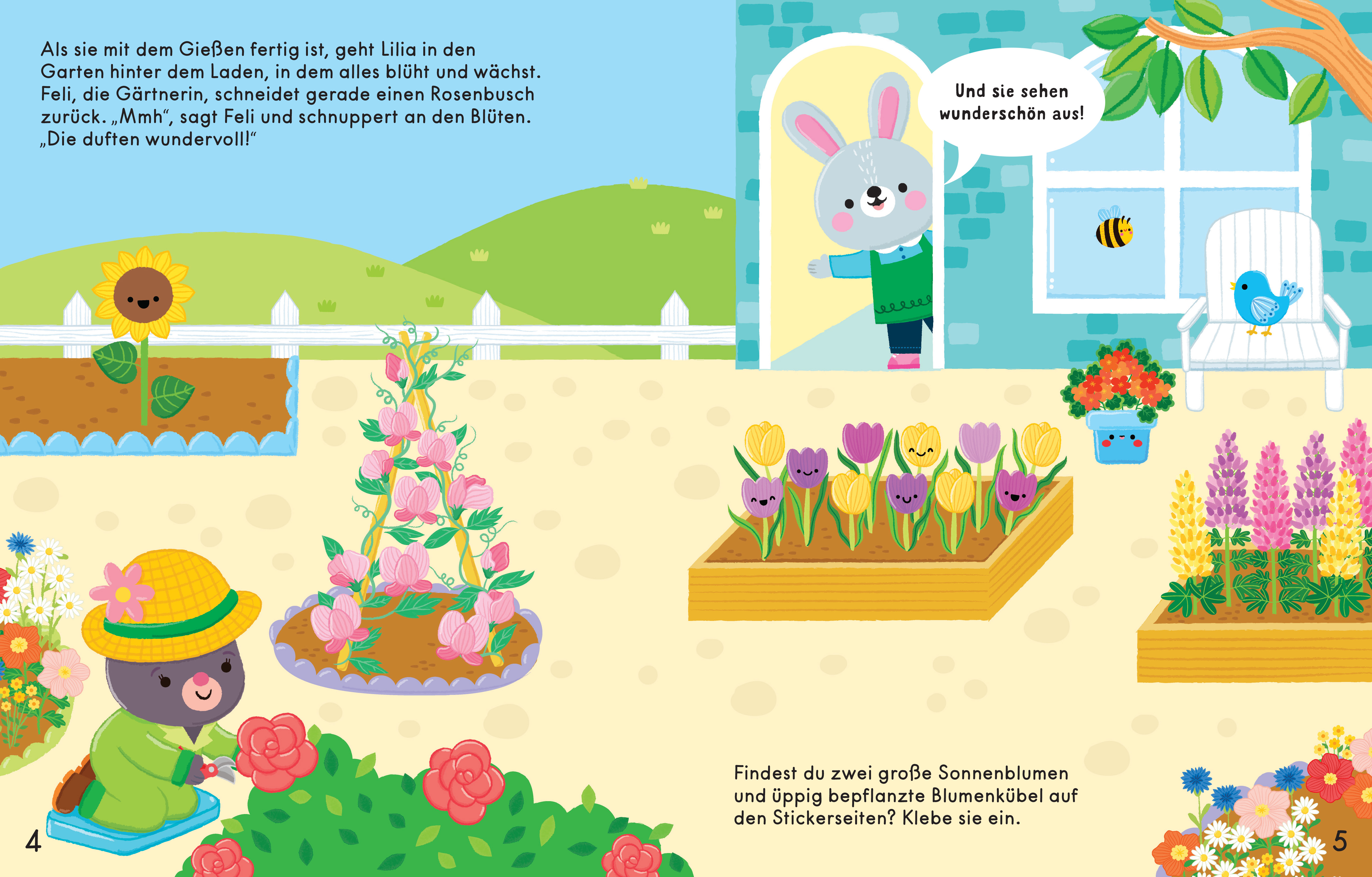 Cosy-Stickerwelt: Ein Tag im Blumenladen