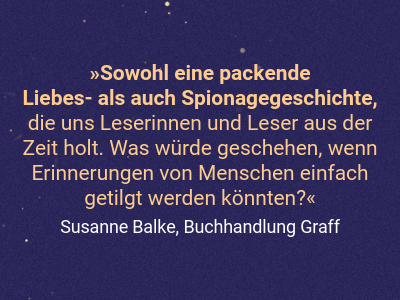 Magische Momente,  eine heimliche Liebe, hinterhältige Gestalten, echte Freundschaft und versteckte Lügen sorgen für einen großartigen Sog.  Ein fantastischer Roman!