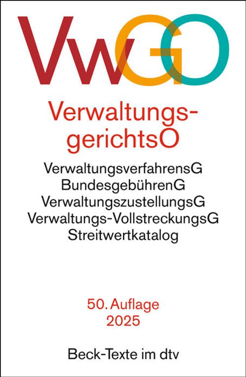 Cover des Buches Verwaltungsgerichtsordnung, Verwaltungsverfahrensgesetz von 
