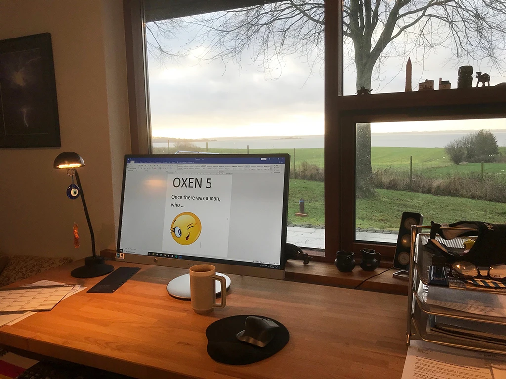 Foto des Arbeitsplatzes von Autor Jens Hendrik Jensen.