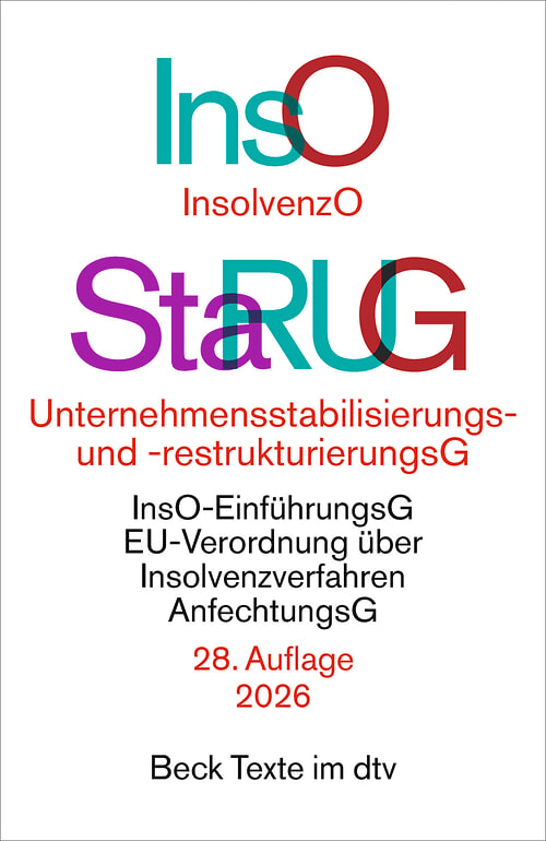Cover des Buches Insolvenzordnung / Unternehmensstabilisierungs- und -restrukturierungsgesetz von