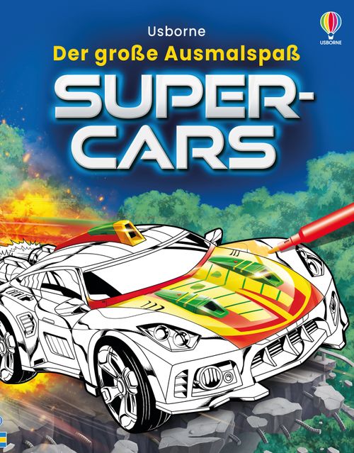 Cover des Buches Der große Ausmalspaß: Supercars von 