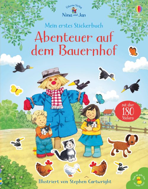 Cover des Buches Nina und Jan - Mein erstes Stickerbuch: Abenteuer auf dem Bauernhof von 
