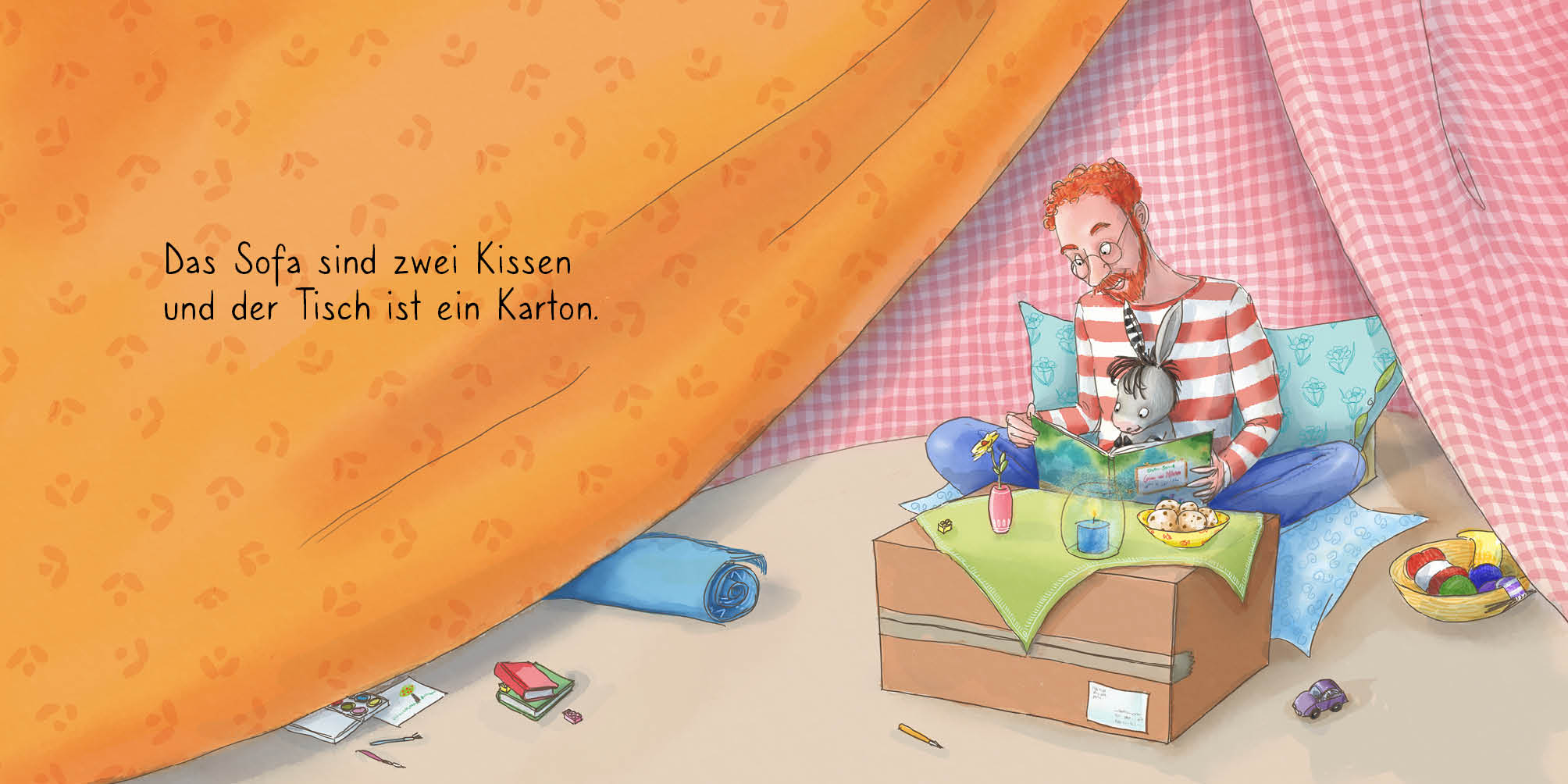 Cover des Buches Grimm und Möhrchen bauen sich eine Höhle von Stephanie Schneider