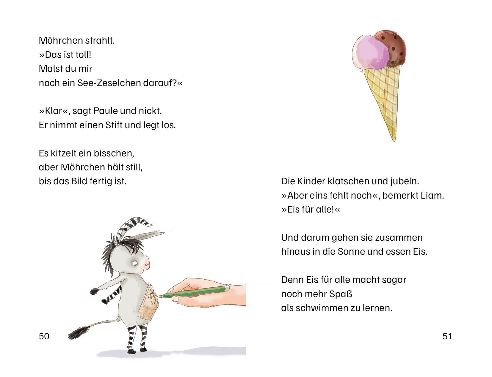 Cover des Buches Grimm und Möhrchen machen das Seepferdchen von Stephanie Schneider