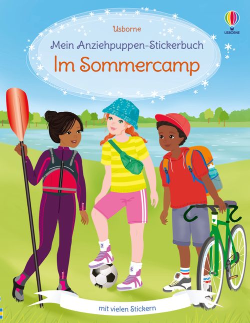 Mein Anziehpuppen-Stickerbuch: Im Sommercamp