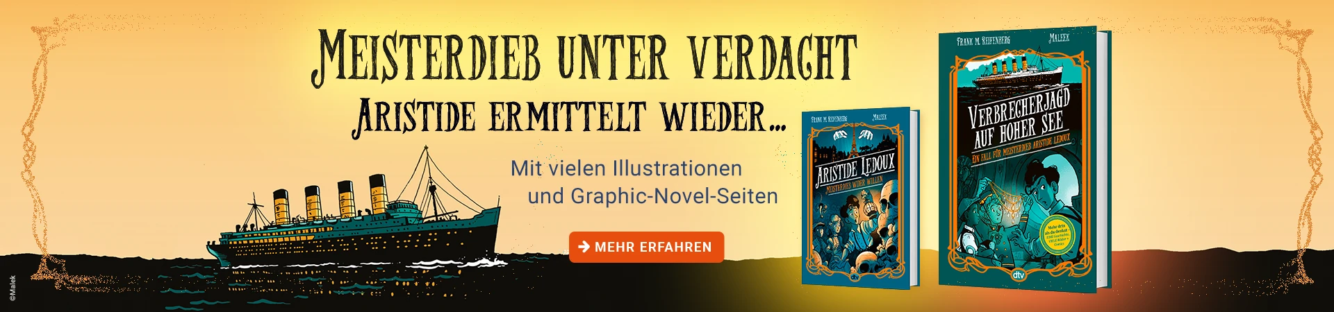 Grafik zum Buch "Verbrecherjagd auf hoher See – Ein Fall für Meisterdieb Aristide Ledoux"