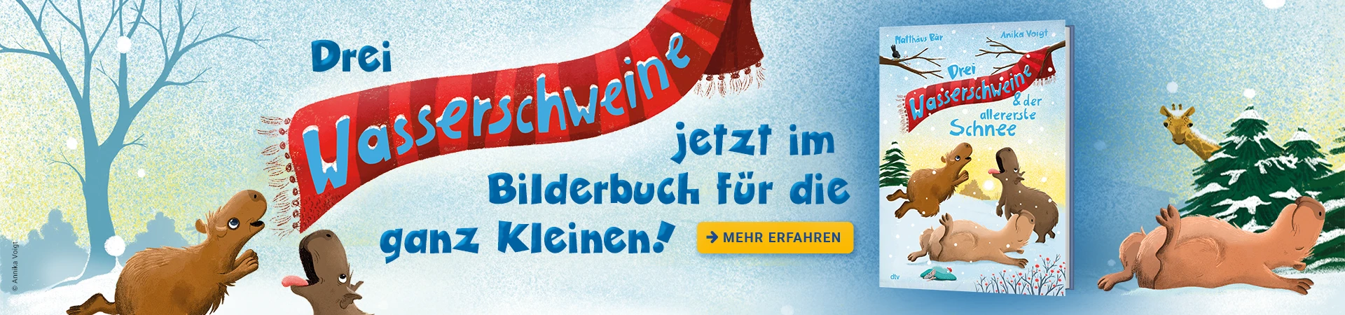 Grafik zu dem Buch "Drei Wasserschweine & der allererste Schnee"
