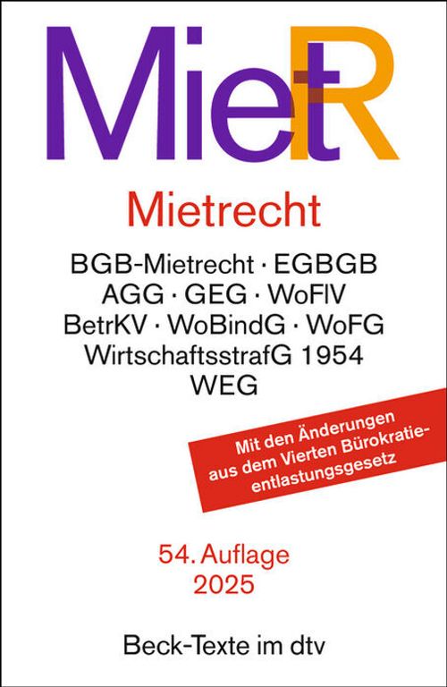 Cover des Buches Mietrecht von 
