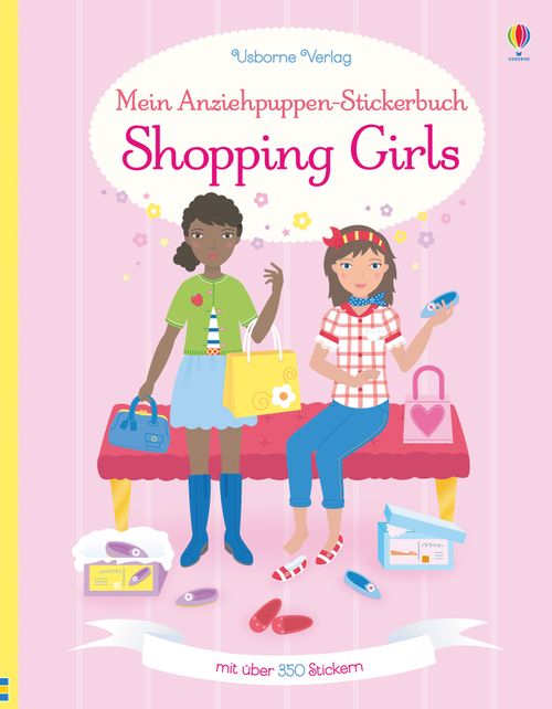 Cover des Buches Mein Anziehpuppen-Stickerbuch: Shopping Girls von 