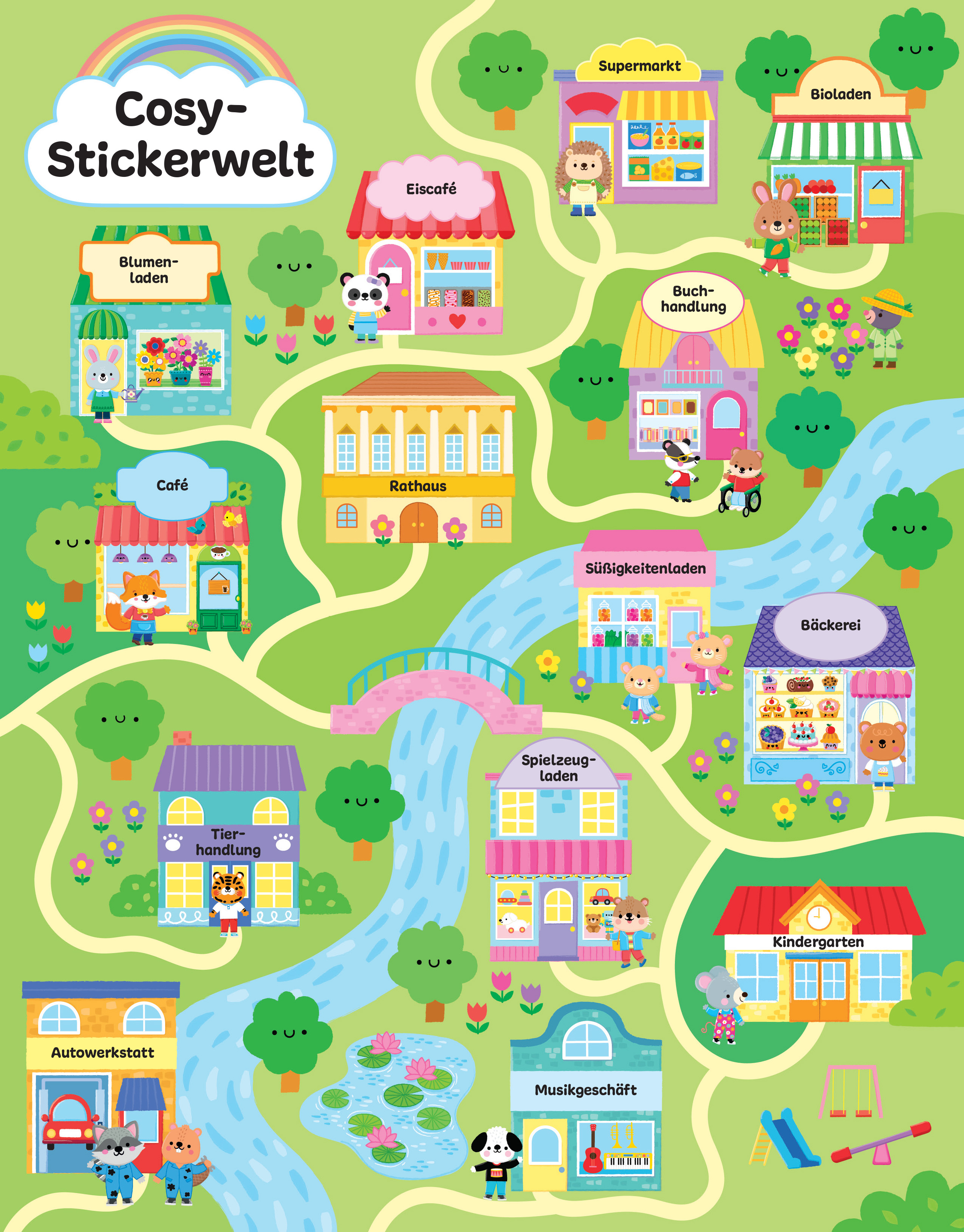 Cosy-Stickerwelt: Ein Tag im Blumenladen