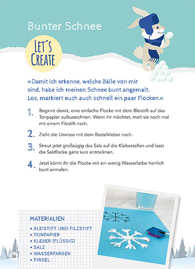Basteltipp Schneeflocke aus dem Buch Kita-to-Go: Mit Leoli kreativ durchs Jahr