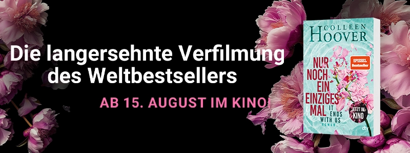 Buch Nur noch ein einziges Mal auf schwarzem Hintergrund mit Text Die langersehnte Verfilmung des Weltbestsellers.