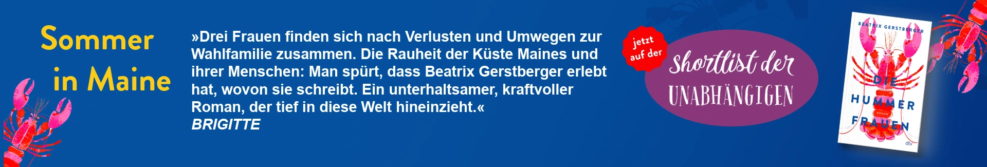 Grafik zu Die Hummerfrauen von Beatrix Gerstberger mit der Headline Sommer in Maine.